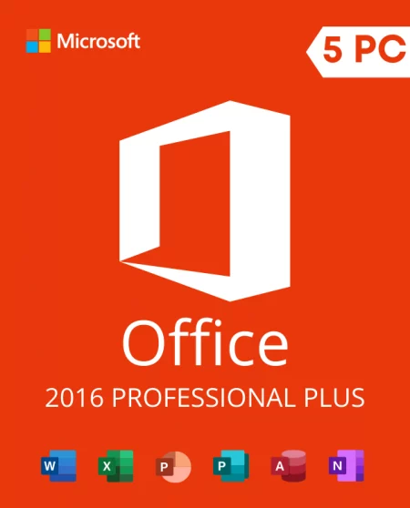 OFFICE 2016 PROFESSIONAL PLUS ACTIVATION KEY – 5 PC