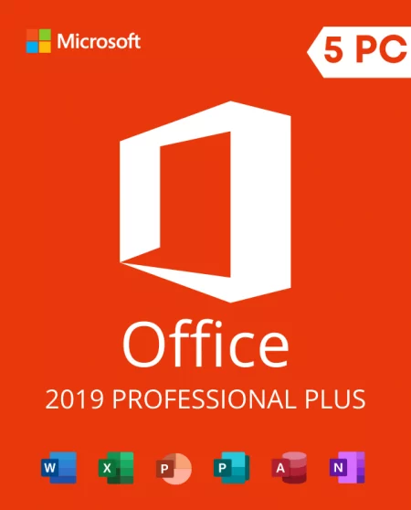 OFFICE 2019 PROFESSIONAL PLUS ACTIVATION KEY – 5 PC