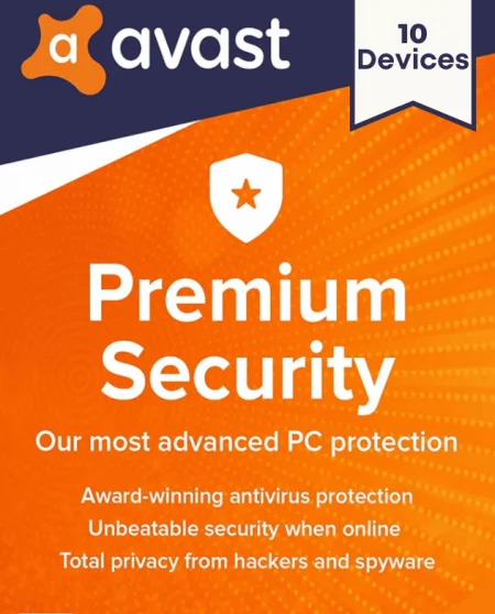 AVAST PREMIUM SECURITY 2022 – 10 DEVICES 1 YEAR